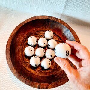 Set of 10 Ceramic Number Balls